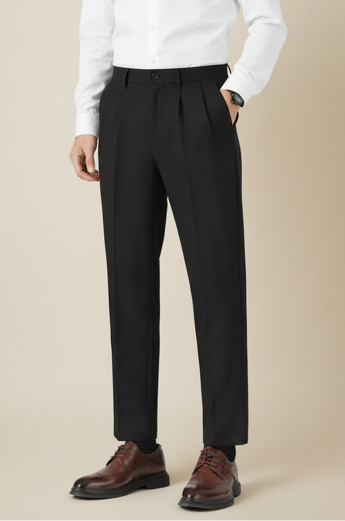 Model with seamless beige background